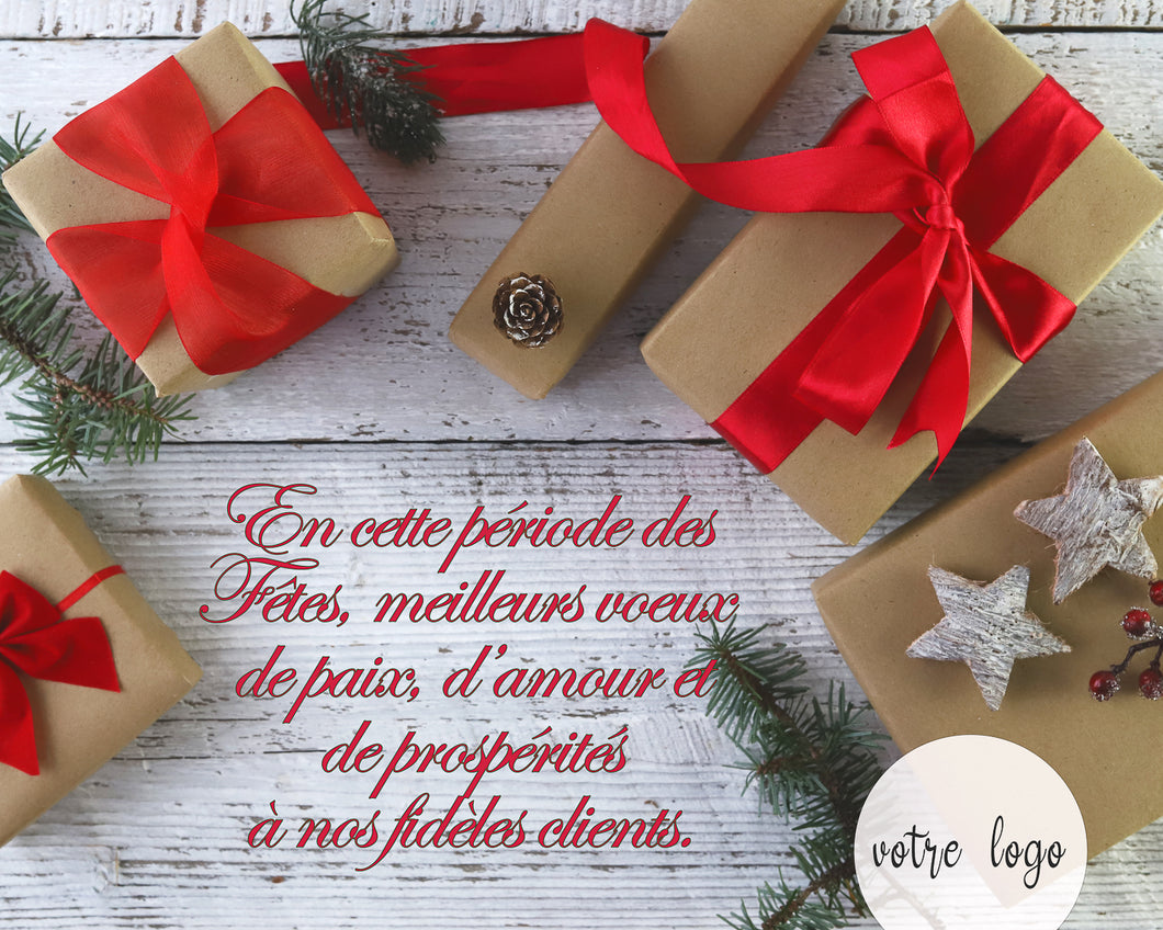 Carte de souhait de Noël MJ - NUMÉRIQUE PERSONNALISABLE - Cadeau